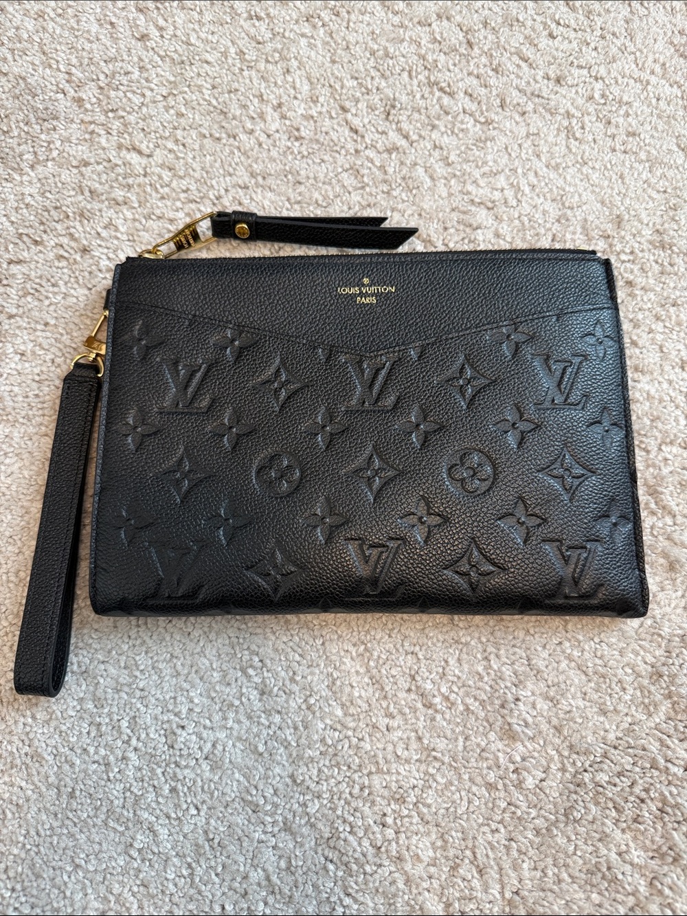 Louis Vuitton Empreinte Pochette Melanie MM Black wristlet